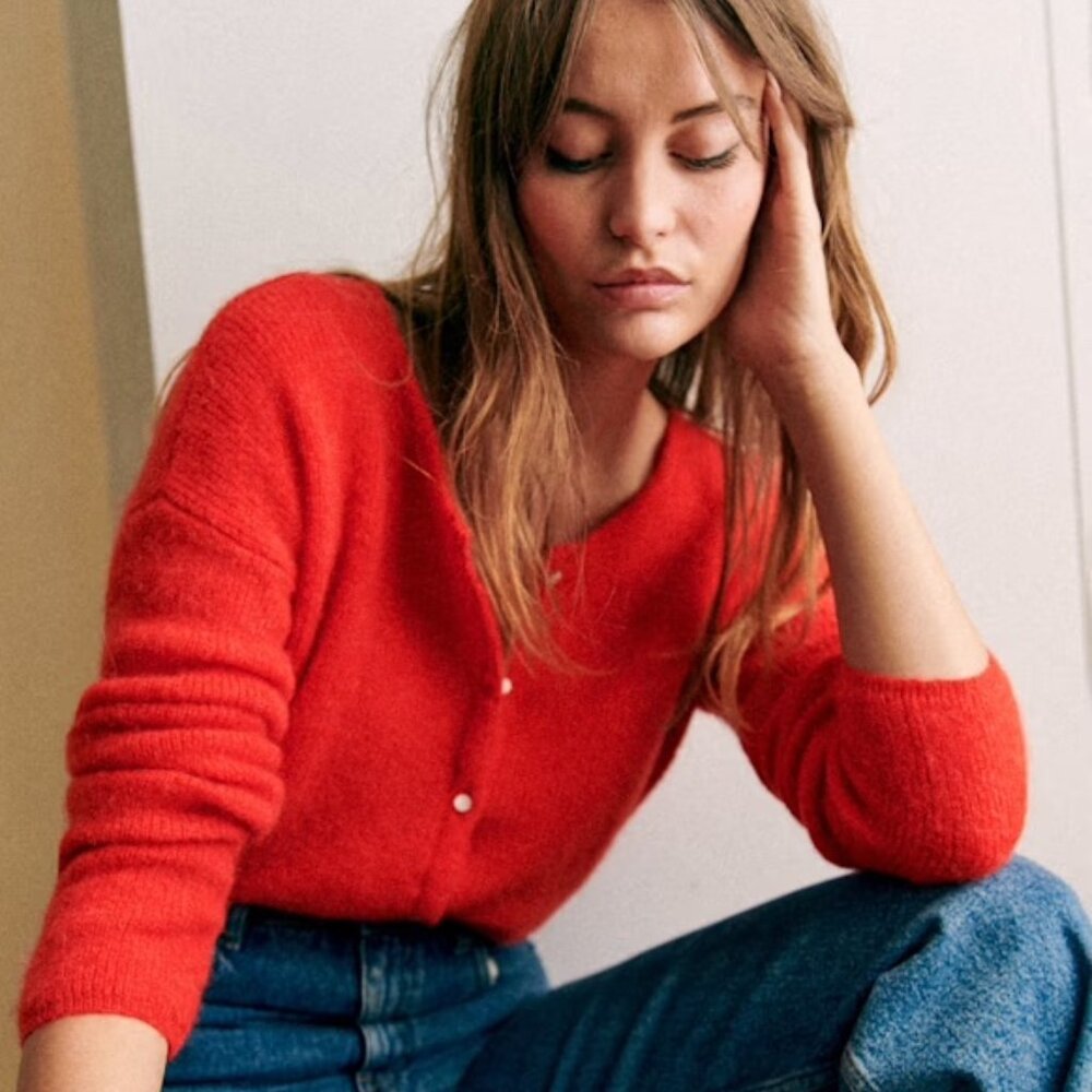 Sézane | Gaspard Cardigan | Red | Size S